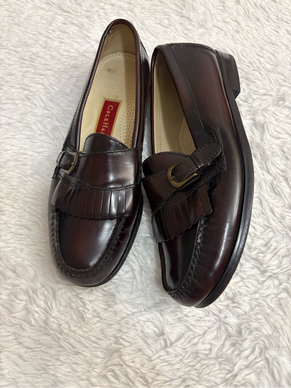 Cole Haan Mens Kiltie Monk Strap tassel 
Slip On Dress Loafers Size 12
Burgundy